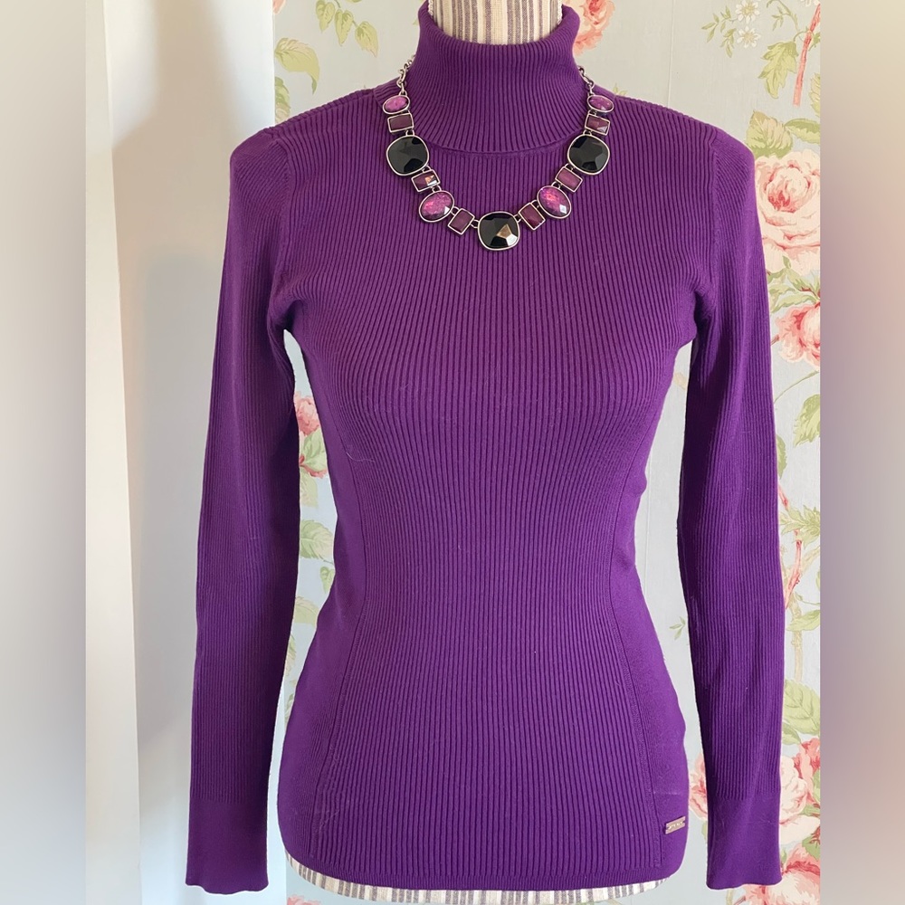 Beautiful purple rubbed turtleneck sweater